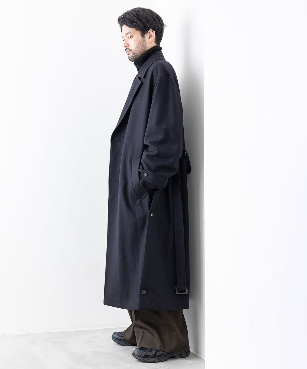 stein(シュタイン)の23AWコレクションOVERSIZED LAYERED SINGLE COATのDARK NAVY sessionセッション福岡セレクトショップ 公式通販サイト