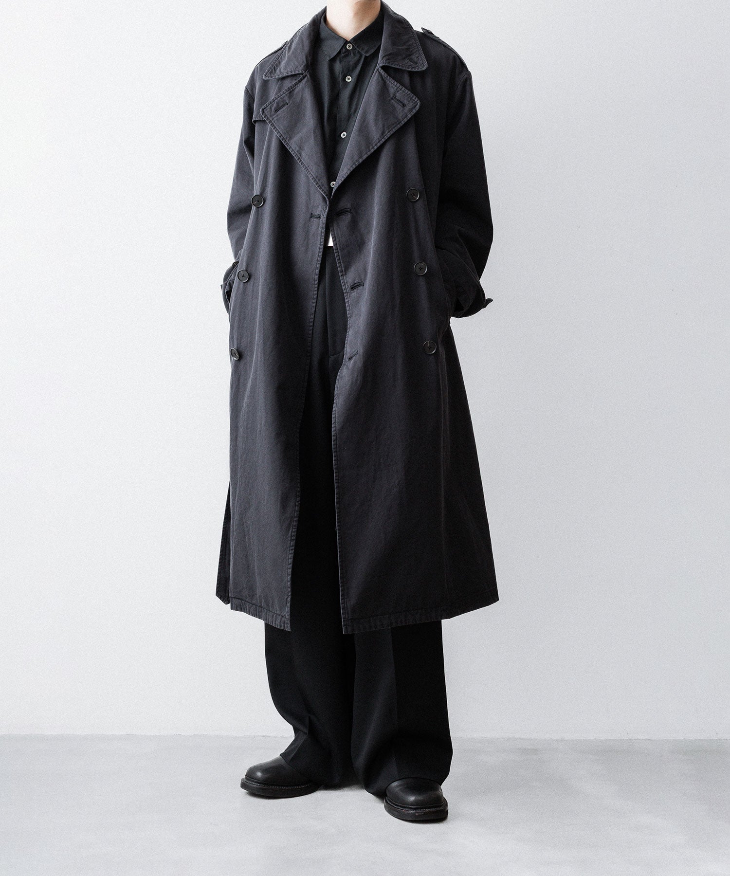 ssstein / シュタイン】VINTAGE TRENCH COAT - BLACK | 公式通販サイト
