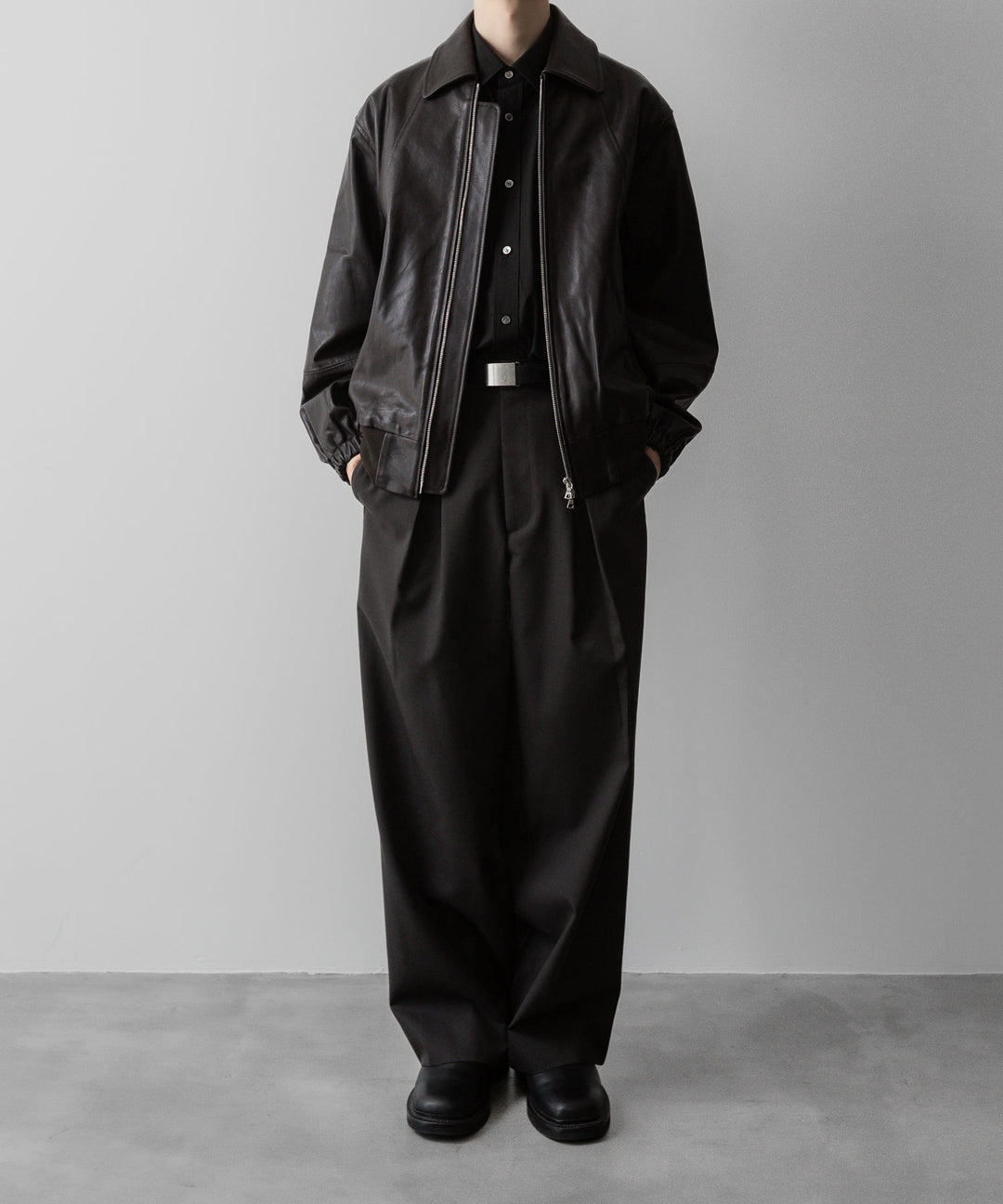 ssstein(シュタイン)の24AWコレクション LEATHER ZIP SHORT JACKET - DARK BROWN 公式通販サイトsession福岡セレクトショップ