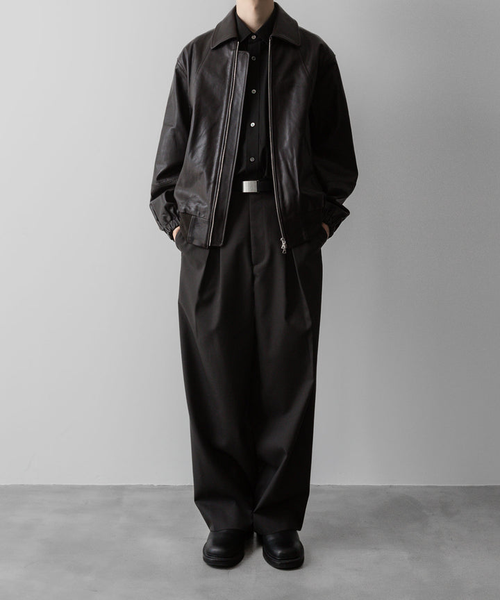 ssstein(シュタイン)の24AWコレクション LEATHER ZIP SHORT JACKET - DARK BROWN 公式通販サイトsession福岡セレクトショップ
