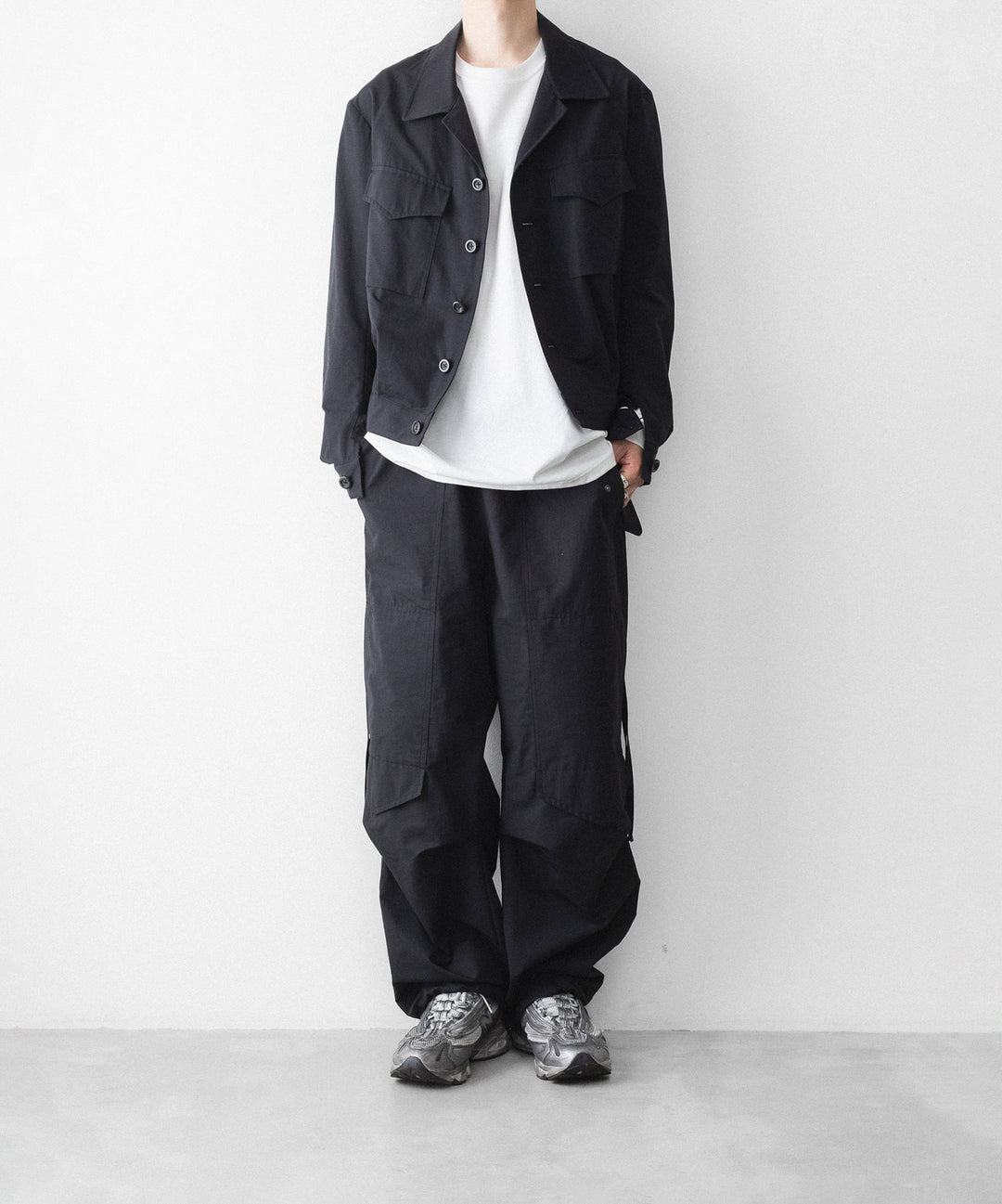 【UJOH】DRAW CORD UTILITY PNT - BLACK