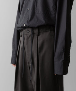 ssstein(シュタイン)の24AWコレクション EASY WIDE TROUSERS (2/72 WOOL GABARDINE) - GREY KHAKI 公式通販サイトsession福岡セレクトショップ