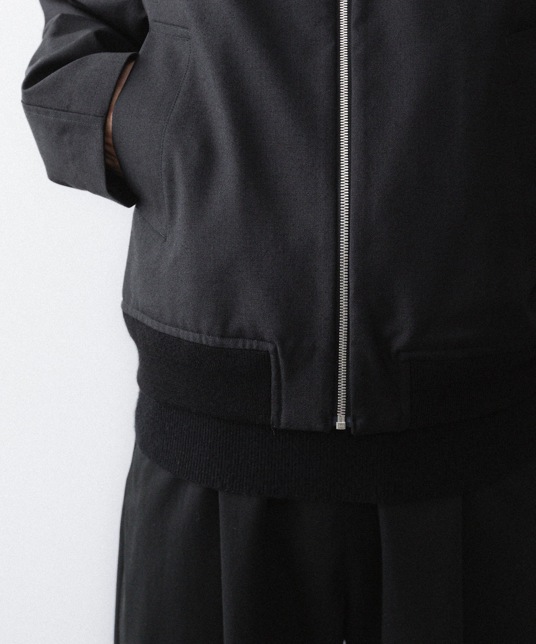 【paratrait】WOOL BLOUSON - BLACK