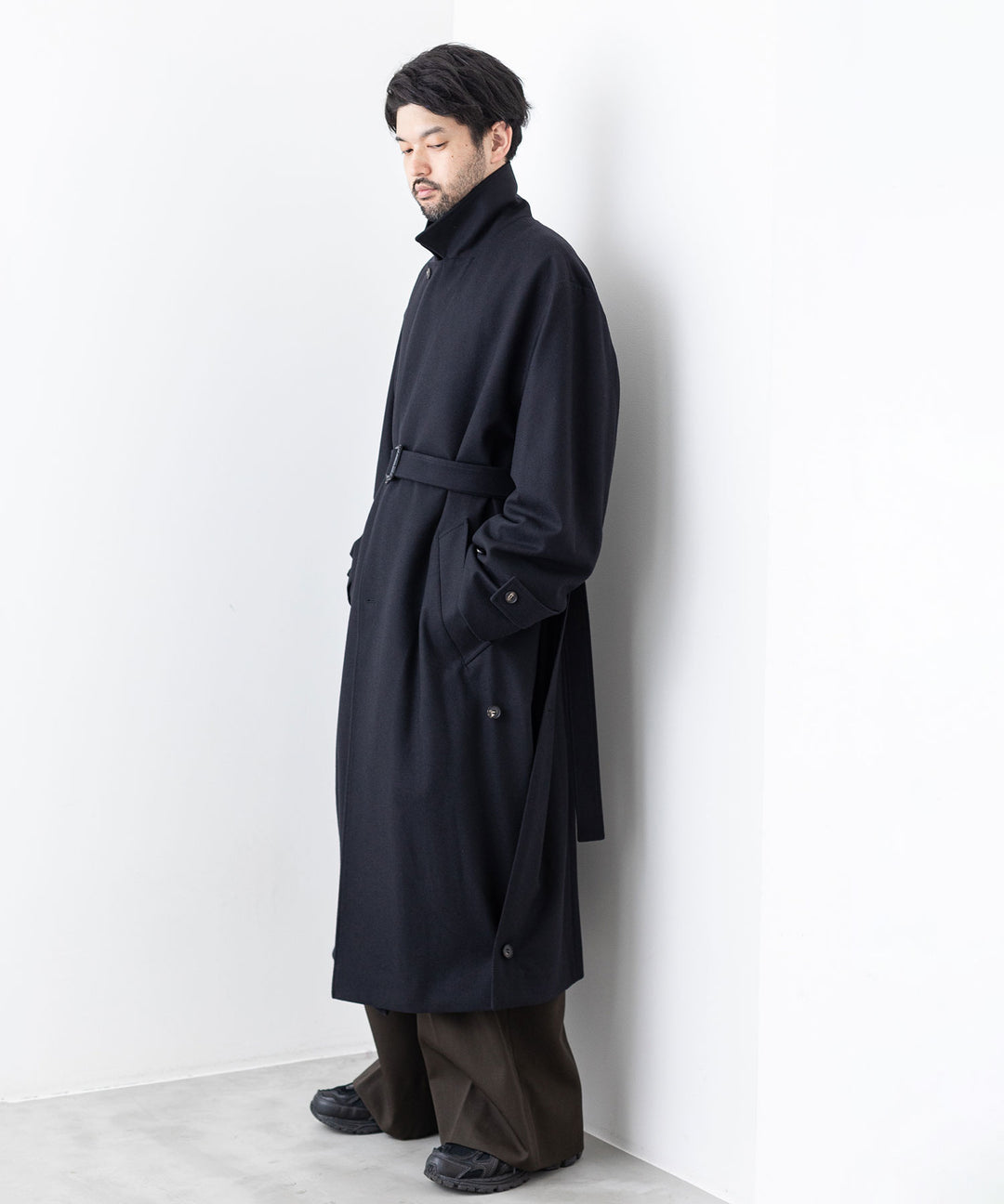 stein(シュタイン)の23AWコレクションOVERSIZED LAYERED SINGLE COATのDARK NAVY sessionセッション福岡セレクトショップ 公式通販サイト