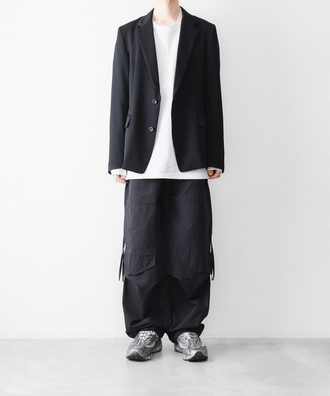 【UJOH】DRAW CORD UTILITY PNT - BLACK
