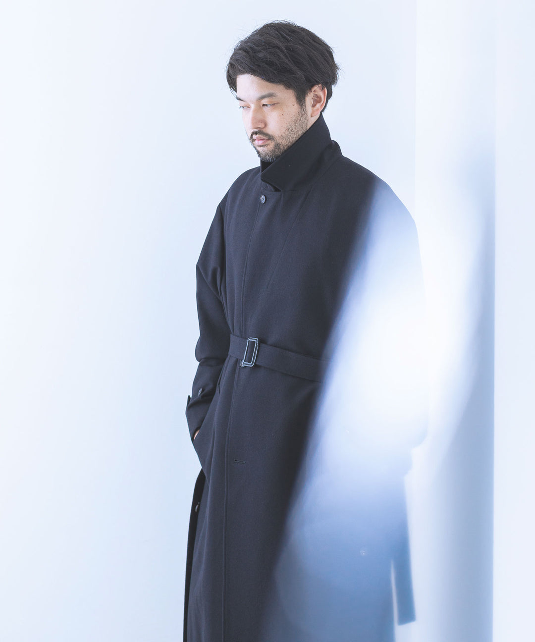 stein(シュタイン)の23AWコレクションOVERSIZED LAYERED SINGLE COATのDARK NAVY sessionセッション福岡セレクトショップ 公式通販サイト