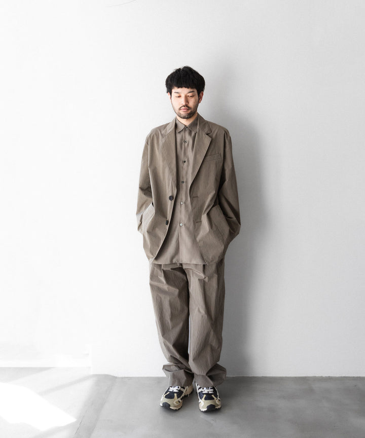 ssstein(シュタイン)のWINDPROOF NYLON WIDE EASY TROUSERS - TAUPEの公式通販サイトsession福岡セレクトショップ