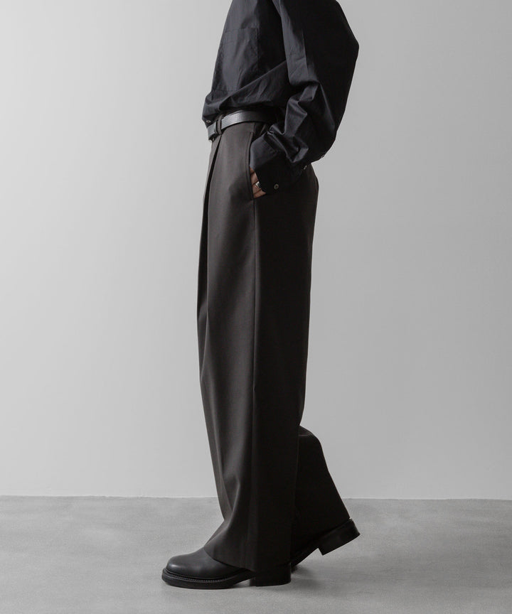ssstein(シュタイン)の24AWコレクション EASY WIDE TROUSERS (2/72 WOOL GABARDINE) - GREY KHAKI 公式通販サイトsession福岡セレクトショップ