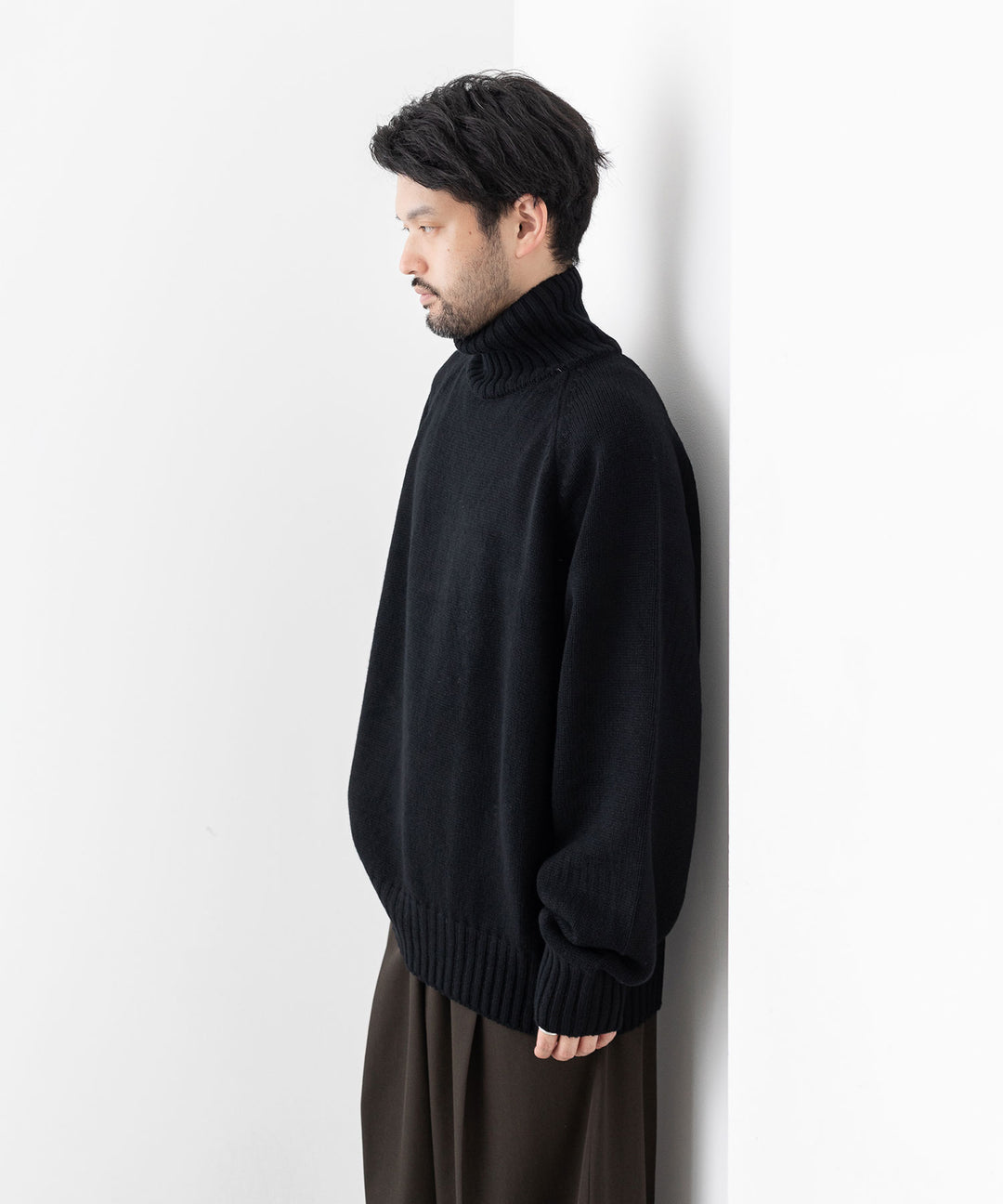 stein(シュタイン)の23AWコレクションEX FINE LAMBS LOOSE HIGH NECK KNIT LSのBLACK sessionセッション福岡セレクトショップ 公式通販サイト
