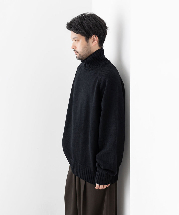 stein(シュタイン)の23AWコレクションEX FINE LAMBS LOOSE HIGH NECK KNIT LSのBLACK sessionセッション福岡セレクトショップ 公式通販サイト