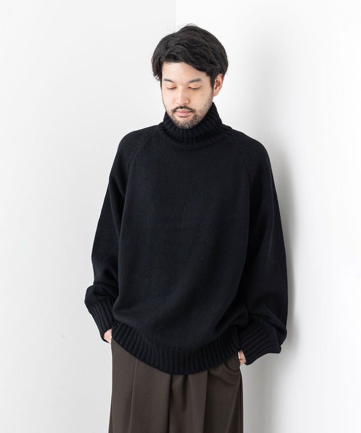 stein(シュタイン)の23AWコレクションEX FINE LAMBS LOOSE HIGH NECK KNIT LSのBLACK sessionセッション福岡セレクトショップ 公式通販サイト