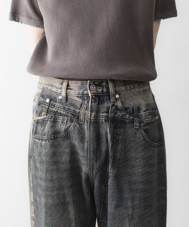 CODA -コーダのGREY ACID WASH DUAL EXPOSURE BREAK CUT FLARED JEANSのGREY ACID WASH公式通販サイトsession福岡セレクトショップ