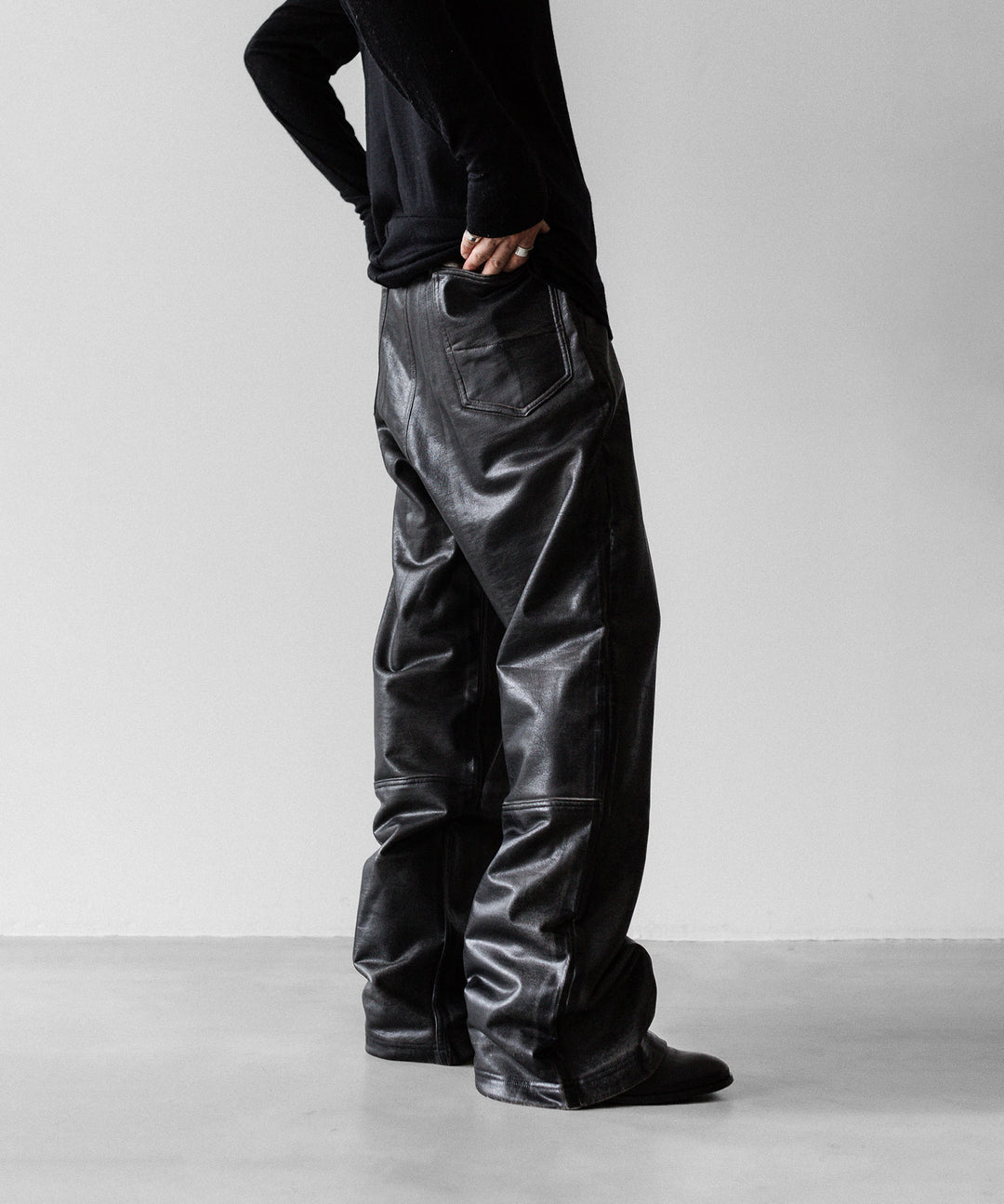 SUBLATIONS サブレーションズのCRACKING COATED WIDE PANTSのWHITE BASE 公式通販サイトsession福岡セレクトショップ