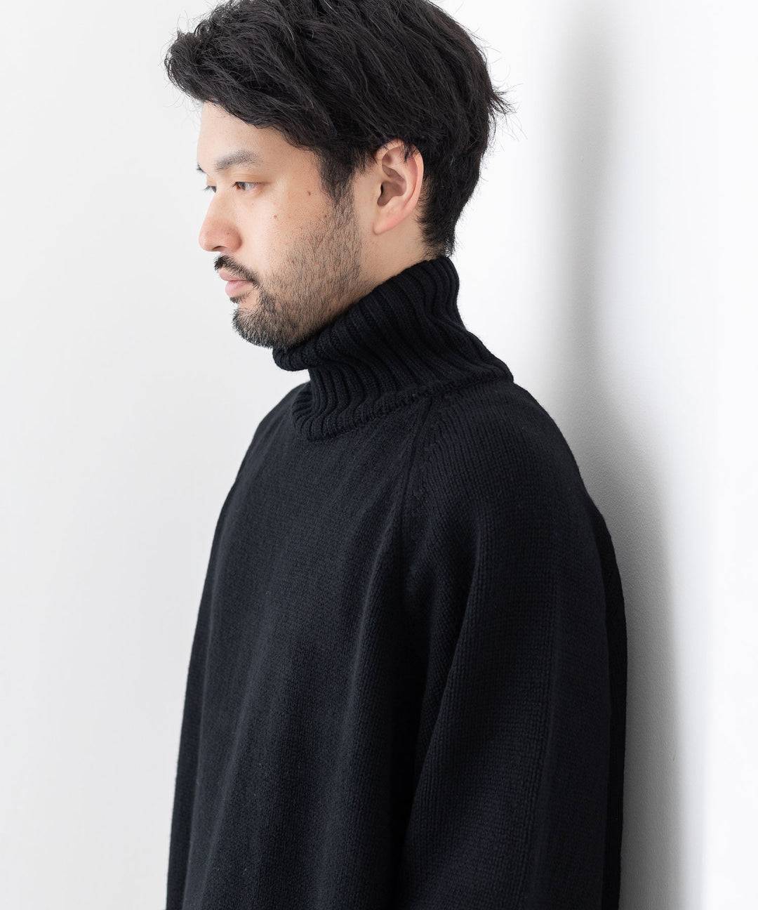 stein(シュタイン)の23AWコレクションEX FINE LAMBS LOOSE HIGH NECK KNIT LSのBLACK sessionセッション福岡セレクトショップ 公式通販サイト