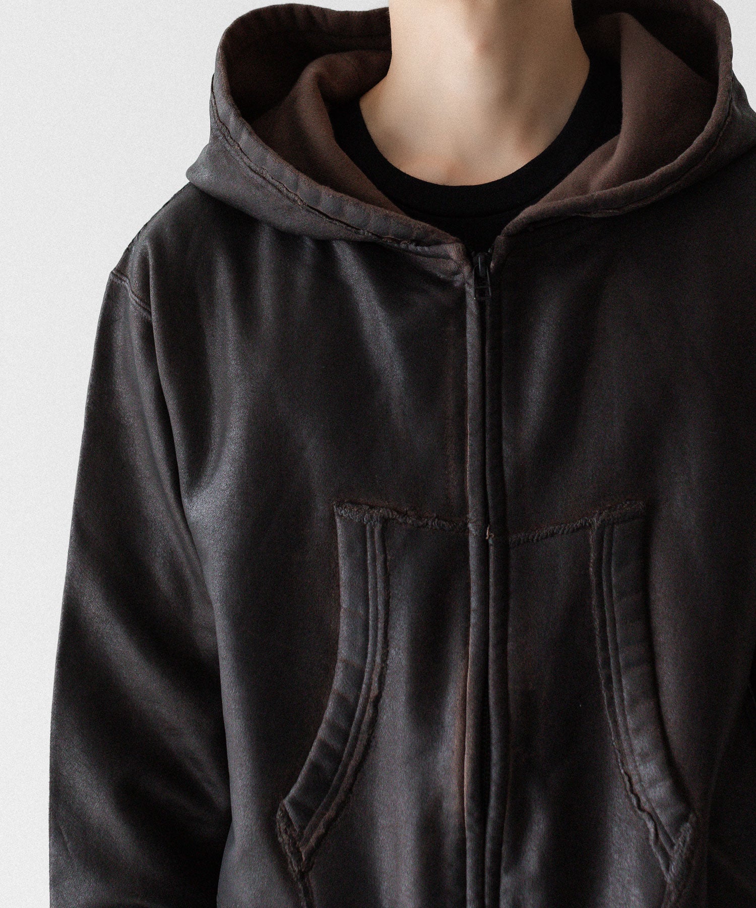 SUBLATIONS サブレーションズのCRACKING COATED PARKAのBROWN BASE 公式通販サイトsession福岡セレクトショップ