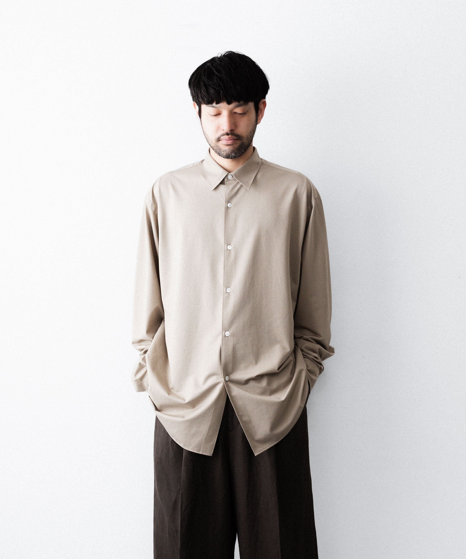 KANEMASA PHIL.】46G MODEST SHIRT - BEIGE | 公式通販サイト session