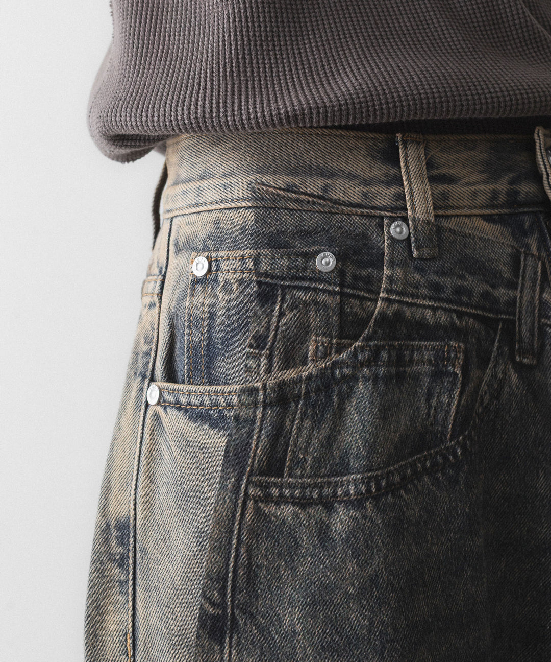 CODA -コーダのGREY ACID WASH DUAL EXPOSURE BREAK CUT FLARED JEANSのGREY ACID WASH公式通販サイトsession福岡セレクトショップ