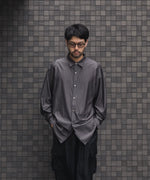 画像をギャラリービューアに読み込む, KANEMASA PHIL. カネマサフィルの46G STRIPE MODEST SHIRTのCHARCOAL BROWN 公式通販サイトsession福岡セレクトショップ
