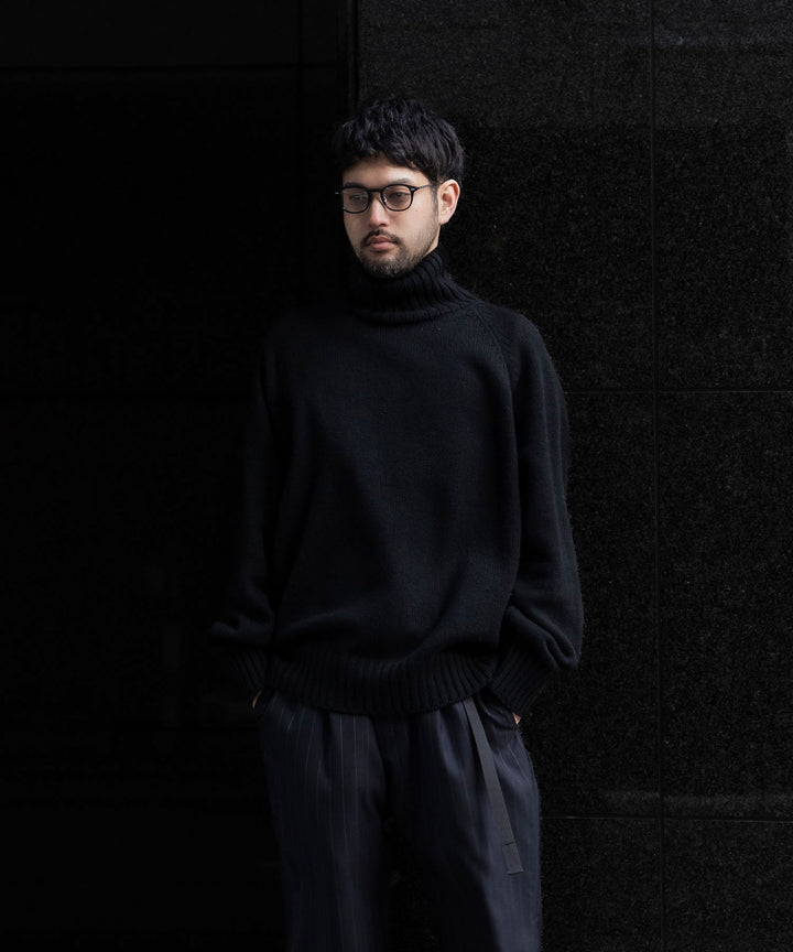 stein(シュタイン)の23AWコレクションEX FINE LAMBS LOOSE HIGH NECK KNIT LSのBLACK sessionセッション福岡セレクトショップ 公式通販サイト