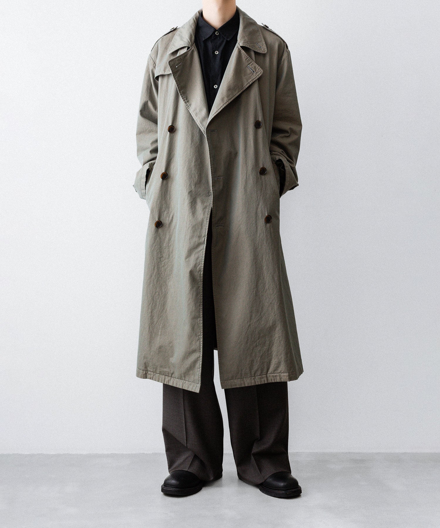 Stone  ベージュ トレンチコート ssstein / シュタイン】VINTAGE TRENCH COAT - KHAKI BEIGE | 公式通販