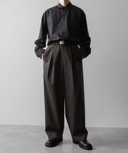 ssstein(シュタイン)の24AWコレクション EASY WIDE TROUSERS (2/72 WOOL GABARDINE) - GREY KHAKI 公式通販サイトsession福岡セレクトショップ