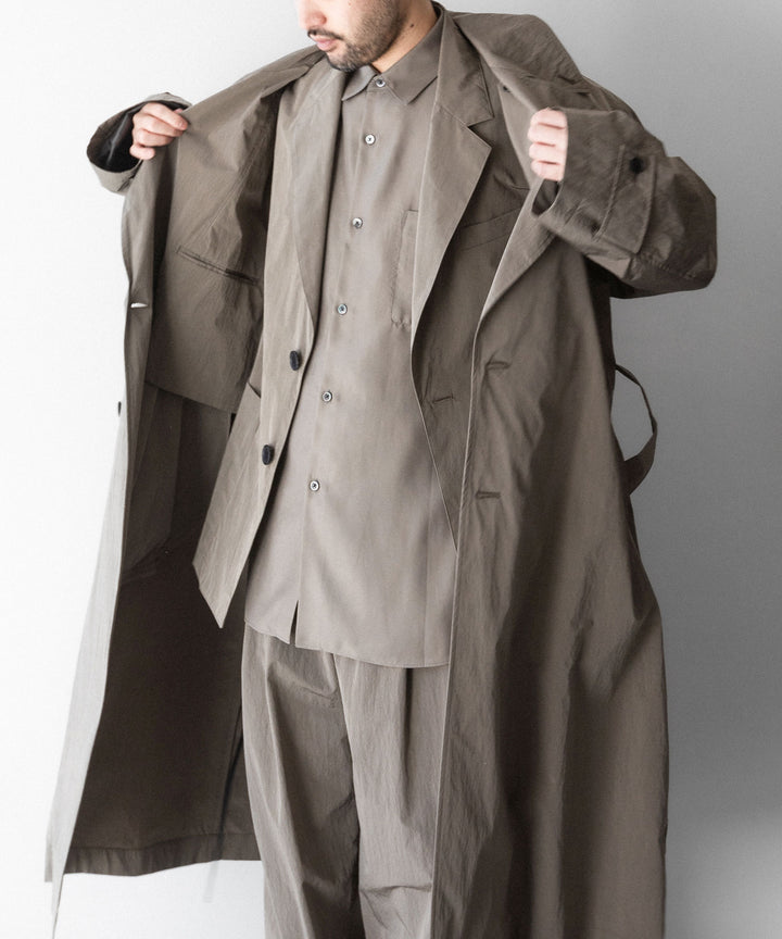 ssstein(シュタイン)の WINDPROOF NYLON SINGLE BREASTED JACKET - TAUPEの公式通販サイトsession福岡セレクトショップ