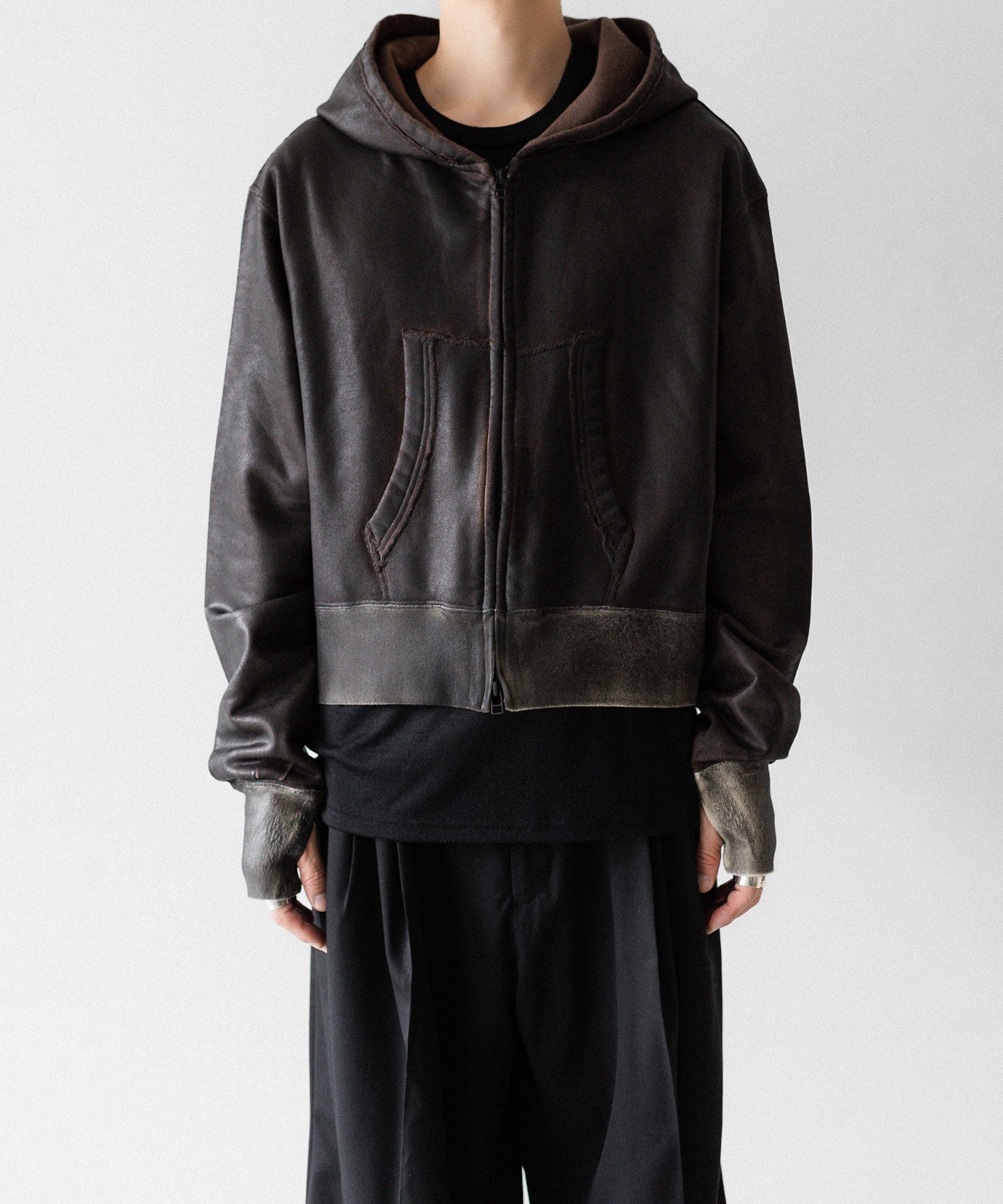 SUBLATIONS サブレーションズのCRACKING COATED PARKAのBROWN BASE 公式通販サイトsession福岡セレクトショップ