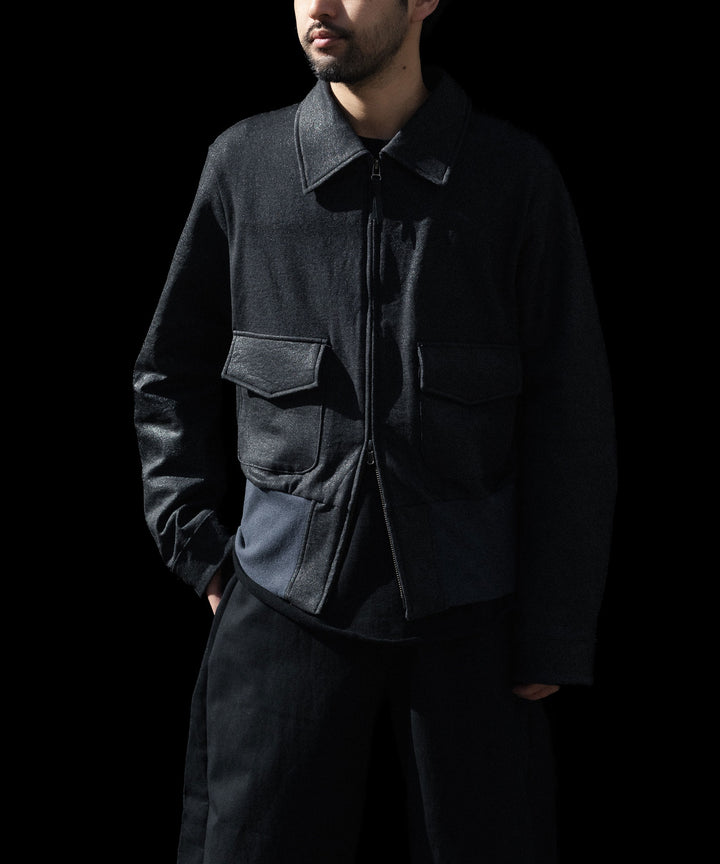 ANTHEM A アンセムエーのCRACK TERRY BLOUSONのBLUE GRAY 公式通販サイトsession福岡セレクトショップ