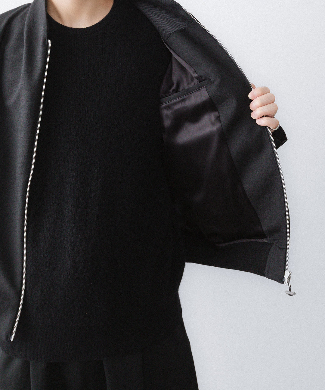 【paratrait】WOOL BLOUSON - BLACK