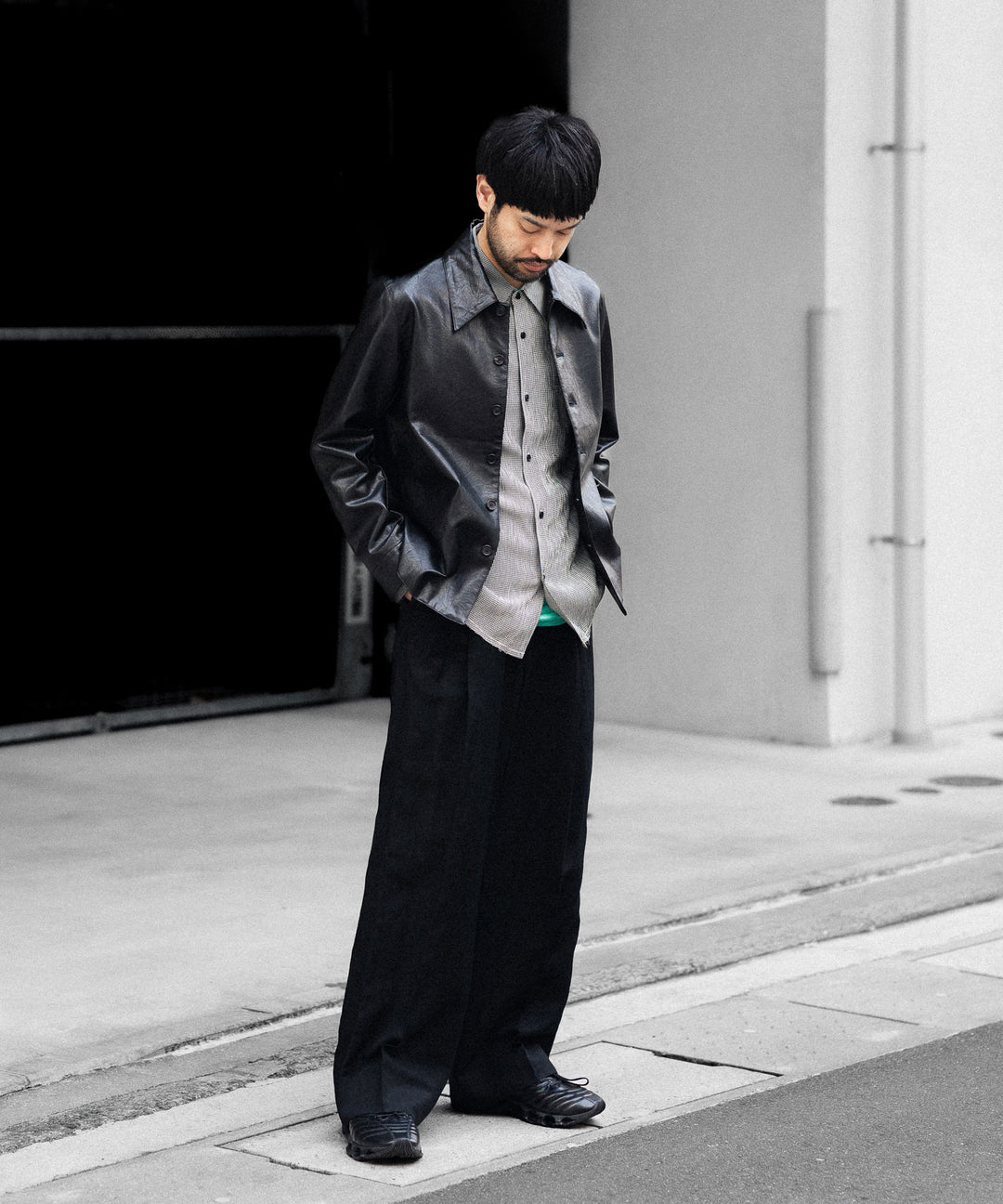 CODA コーダ BLACK SYNTHETIC LEATHER CUT OUT TIERED JACKETのBLACK 公式通販サイトsession福岡セレクトショップ