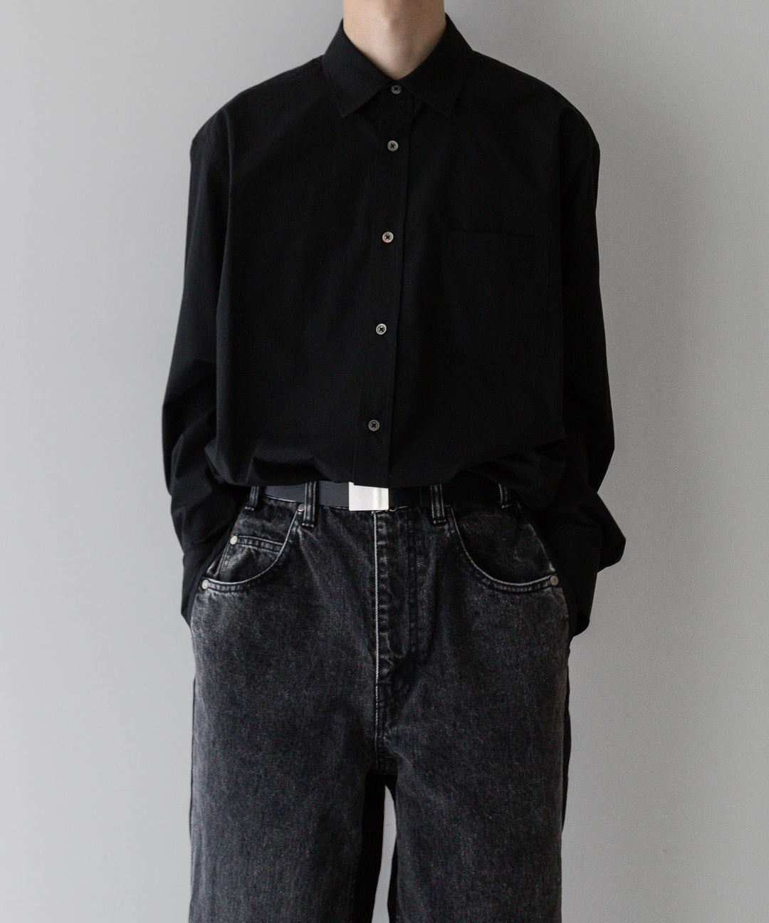 stein(シュタイン)の24SSコレクションOVERSIZED STANDARD SHIRTのBLACK