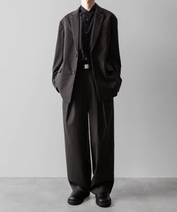 ssstein(シュタイン)の24AWコレクション EASY WIDE TROUSERS (2/72 WOOL GABARDINE) - GREY KHAKI 公式通販サイトsession福岡セレクトショップ