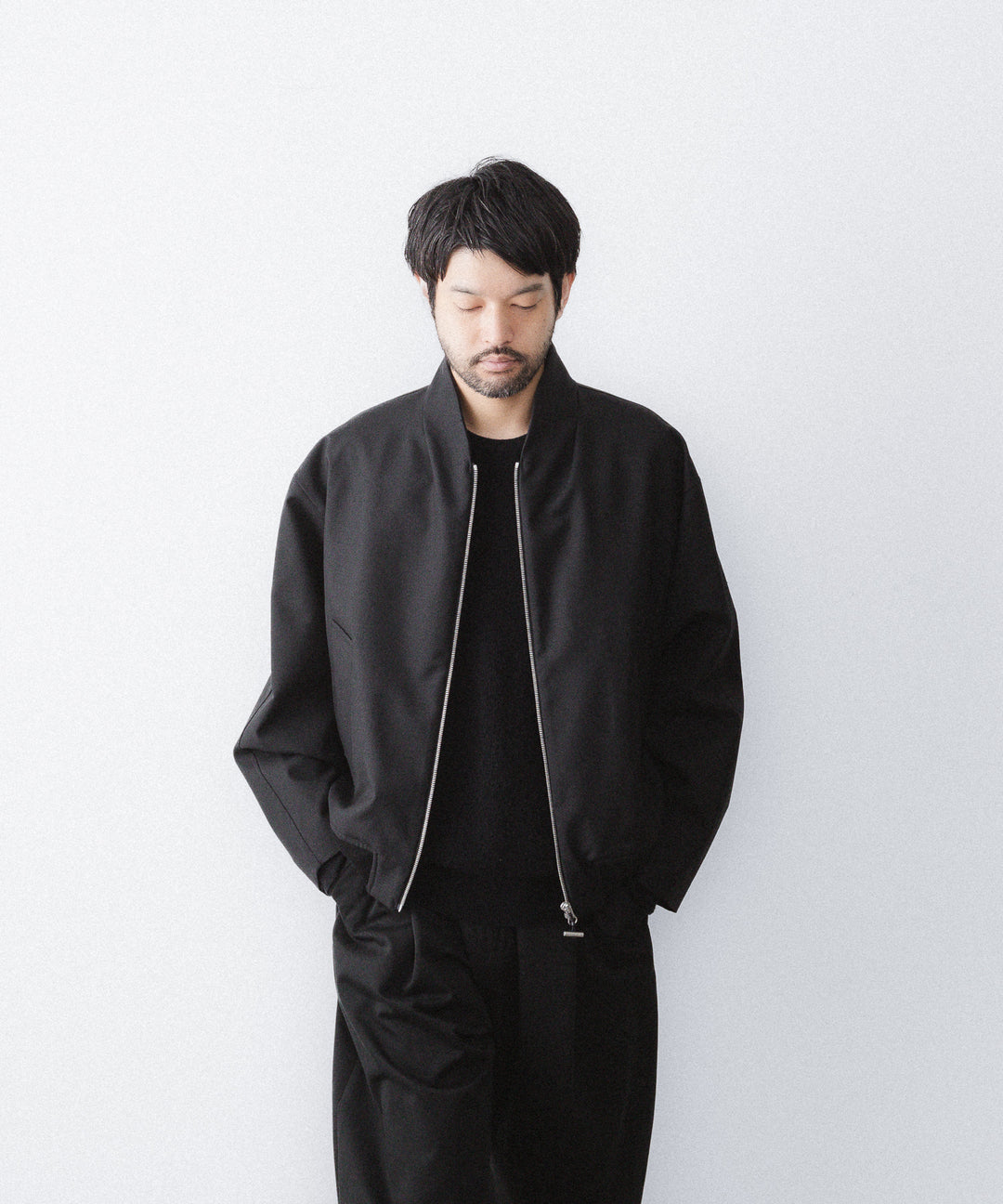 【paratrait】WOOL BLOUSON - BLACK