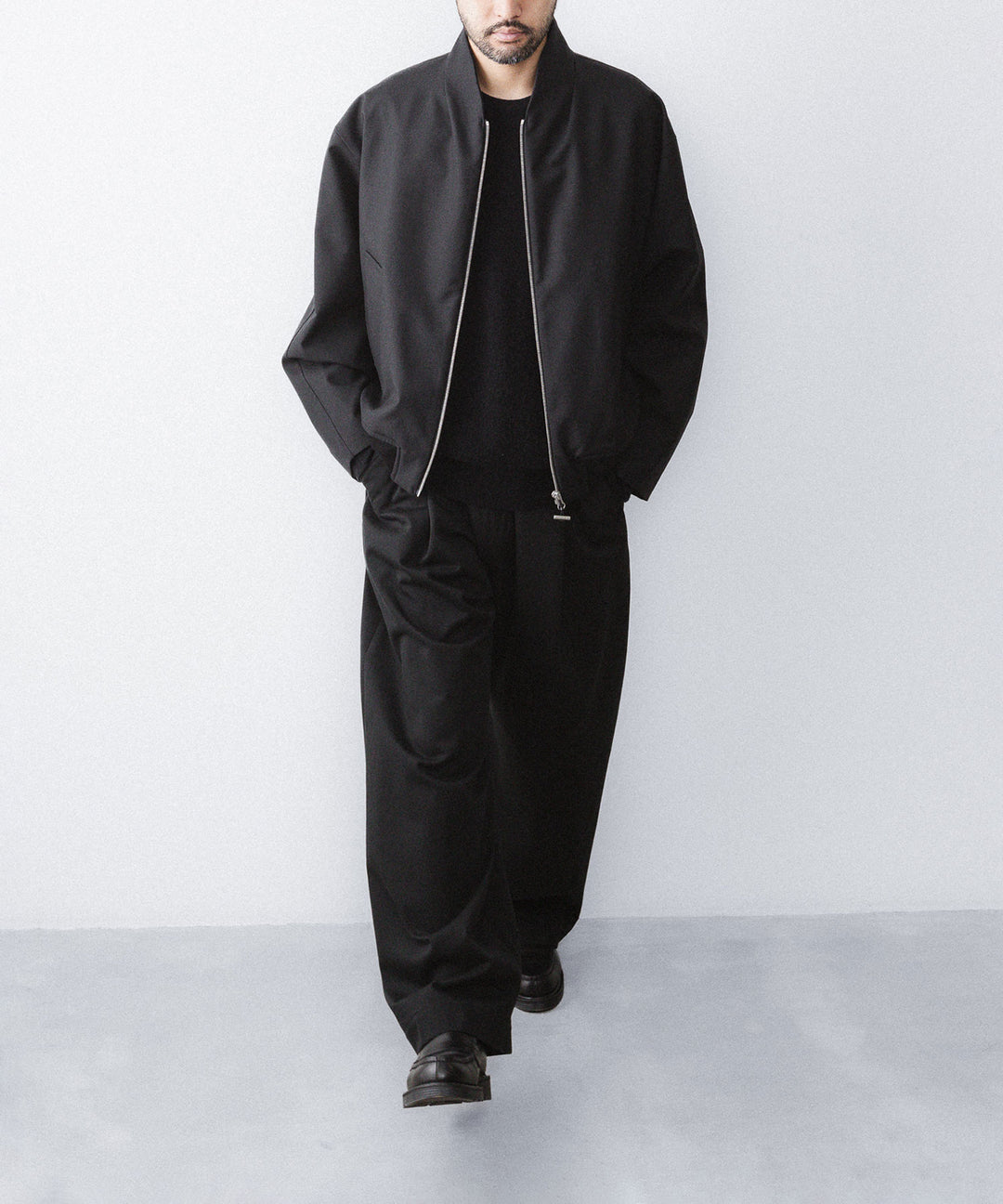 【paratrait】WOOL BLOUSON - BLACK