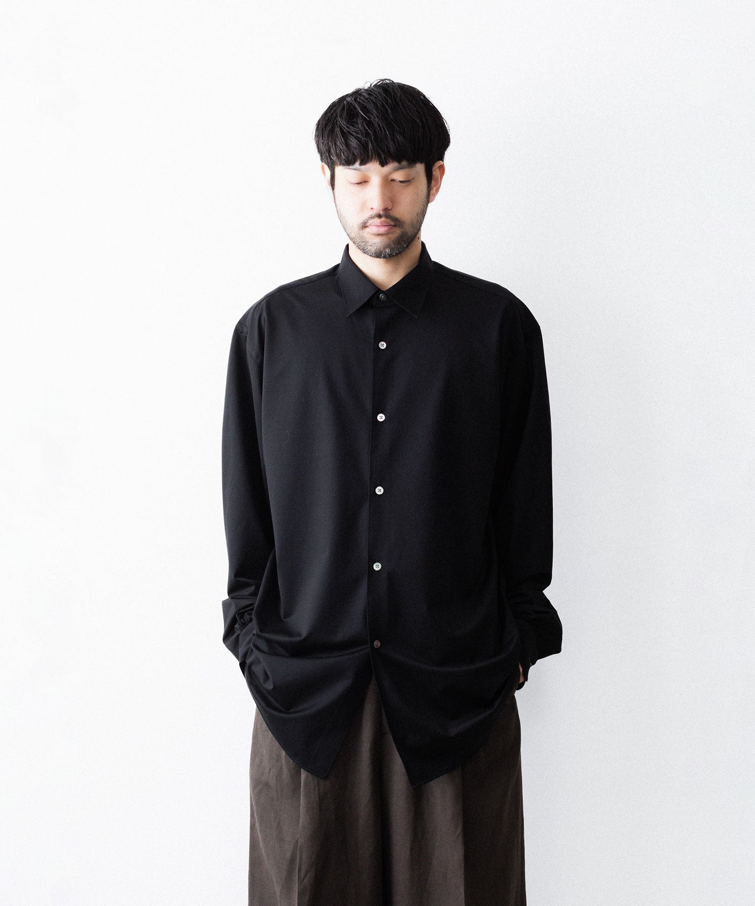 KANEMASA PHIL.】46G MODEST SHIRT - BLACK | 公式通販サイト session