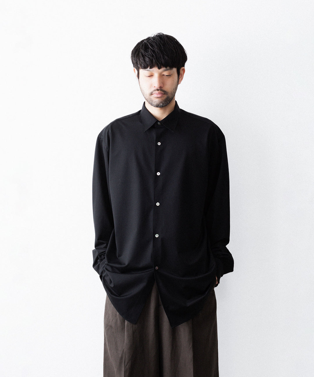 KANEMASA PHIL. カネマサフィル 46G MODEST SHIRTのBLACK 公式通販サイトsession福岡セレクトショップ