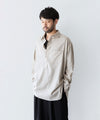 【ssstein】COTTON/SILK OVERSIZED PULLOVER SHIRT - GREIGE