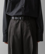 画像をギャラリービューアに読み込む, ssstein(シュタイン)の24AWコレクション LONG WIDE TROUSERS (2/72 WOOL GABARDINE) - GREY KHAKI 公式通販サイトsession福岡セレクトショップ
