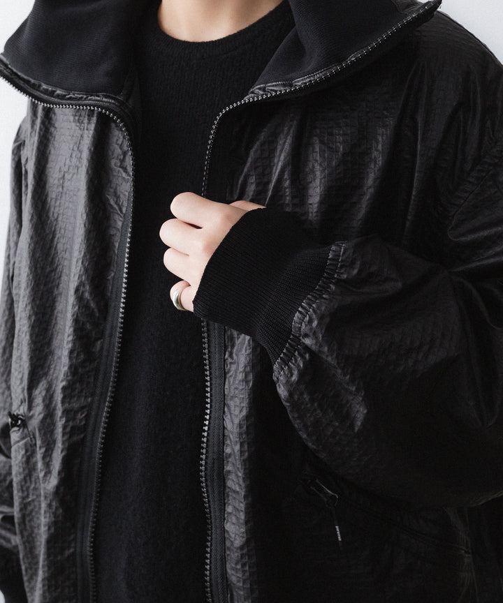 【paratrait】FROG SKIN BLOUSON - BLACK