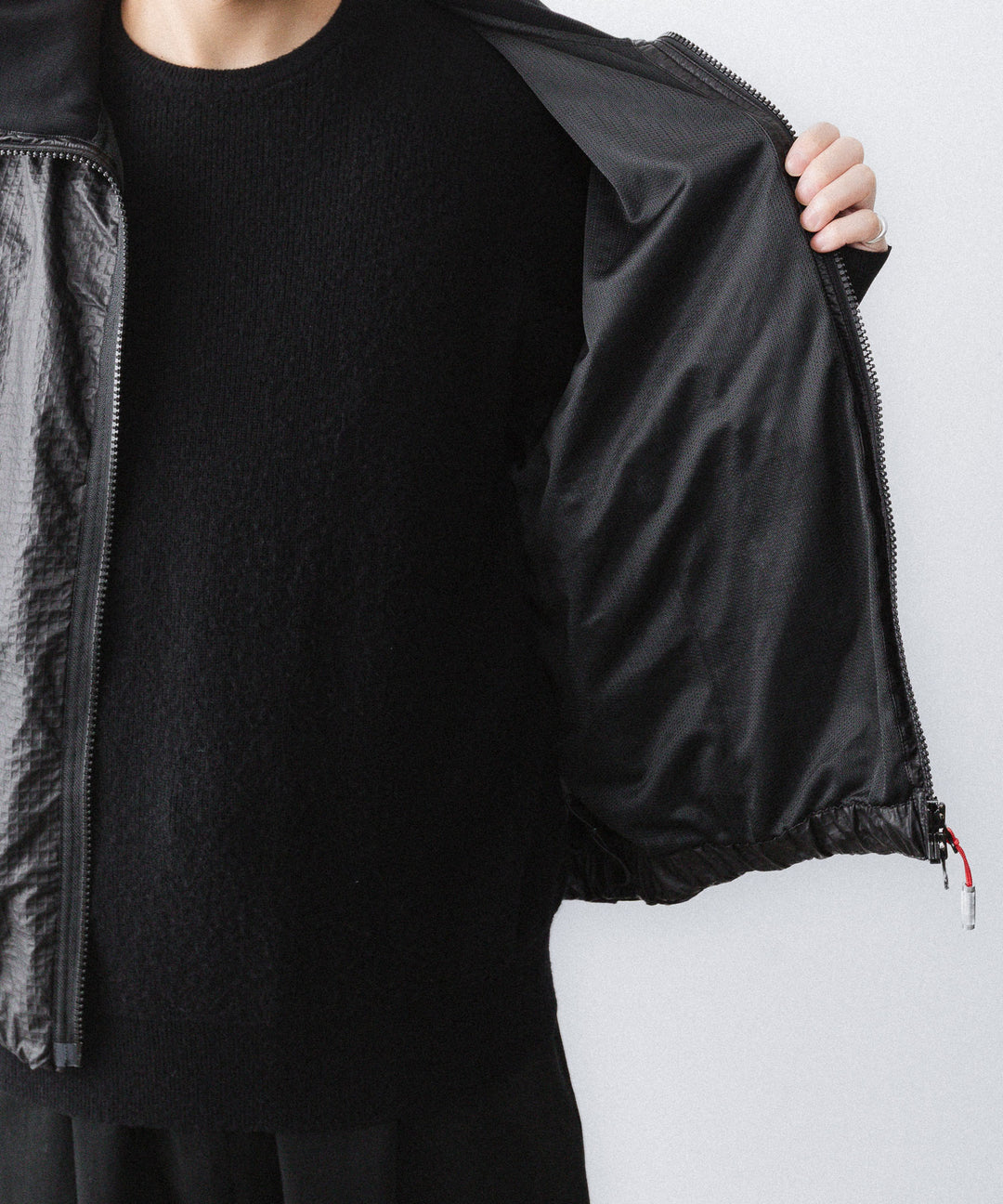 【paratrait】FROG SKIN BLOUSON - BLACK