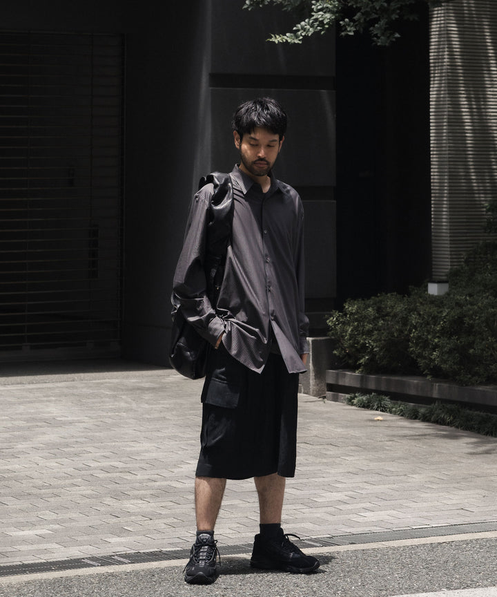 KANEMASA PHIL. カネマサフィルの46G STRIPE MODEST SHIRTのCHARCOAL BROWN 公式通販サイトsession福岡セレクトショップ