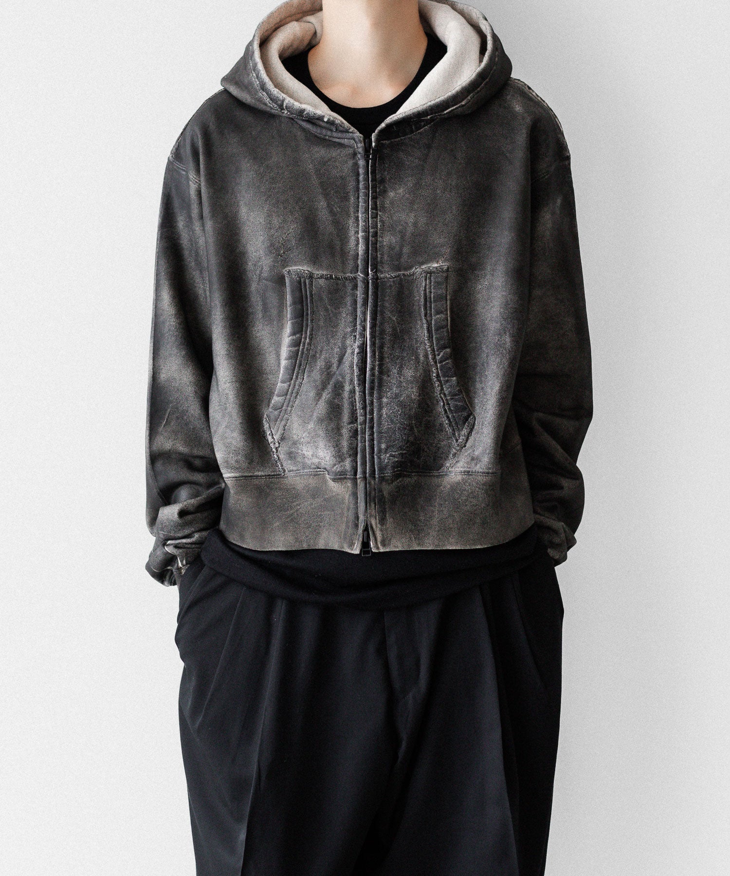 SUBLATIONS サブレーションズのCRACKING COATED PARKAのWHITE BASE 公式通販サイトsession福岡セレクトショップ