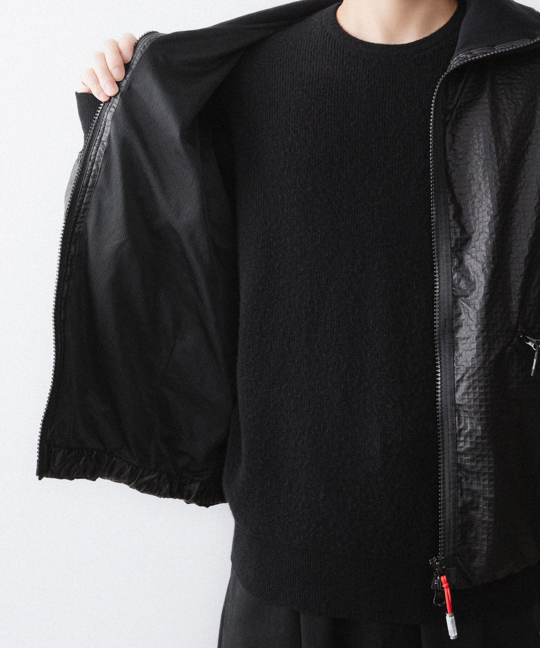 【paratrait】FROG SKIN BLOUSON - BLACK