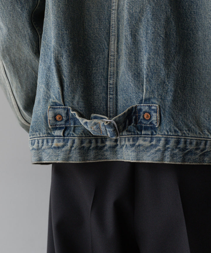 インテリムのHYPER BIG VINTAGE WASHED "1ST KIBATA SHUTTLE DENIM JACKETのSHABBY