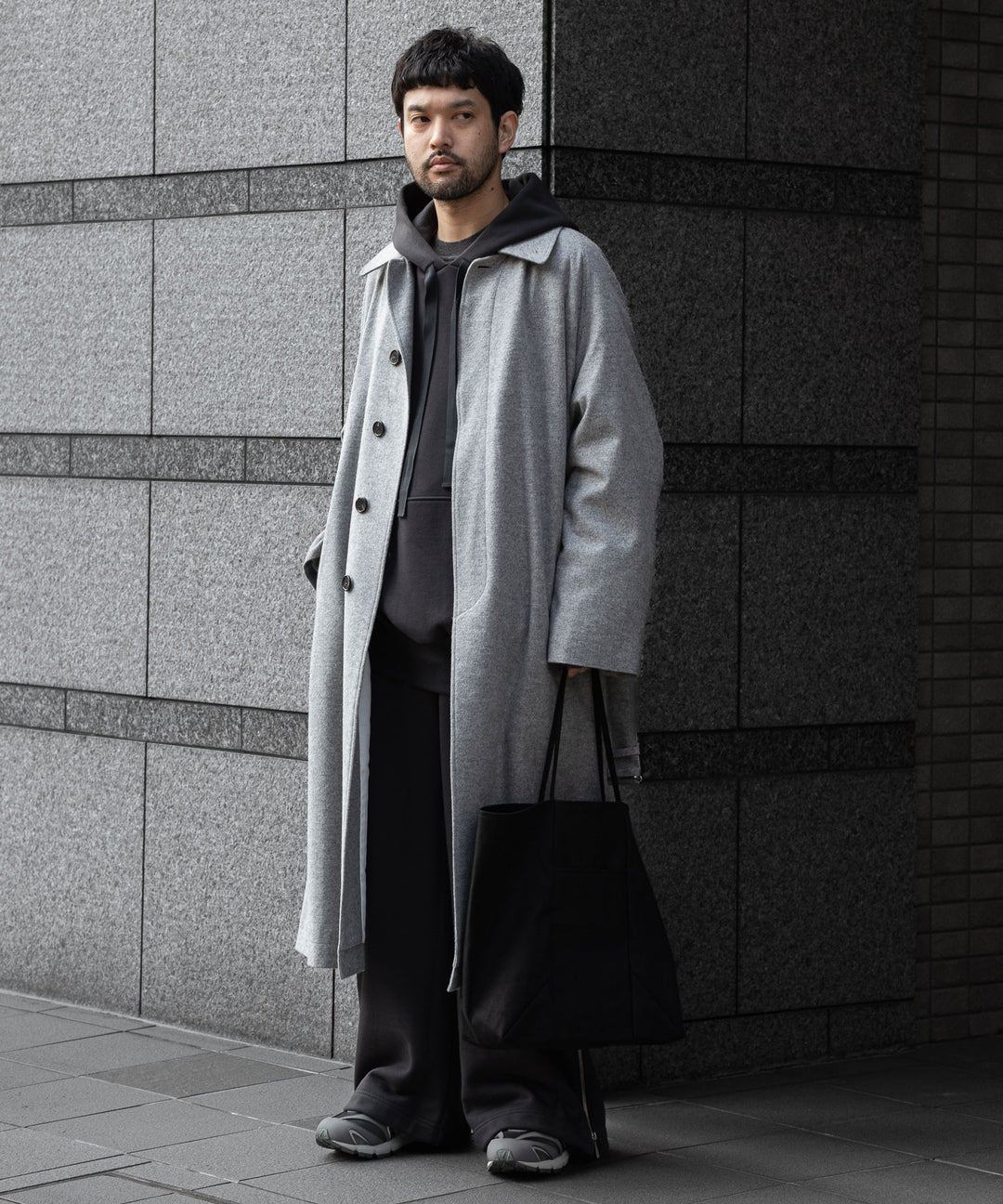 INTÉRIM(インテリム)のCASHMERE DRAP HYPER BIG BELTED OVER COATのGRAYの公式通販サイトsession福岡セレクトショップ