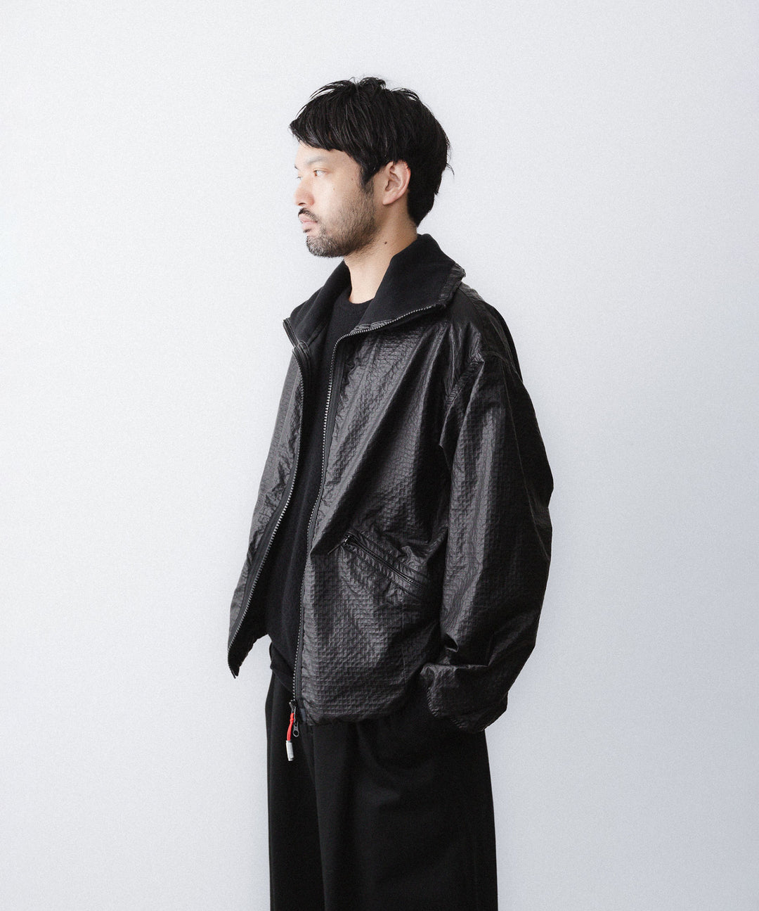 【paratrait】FROG SKIN BLOUSON - BLACK