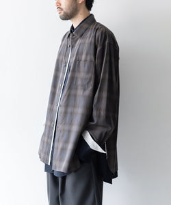 23ss Oversized Layered Flannel Shirt
