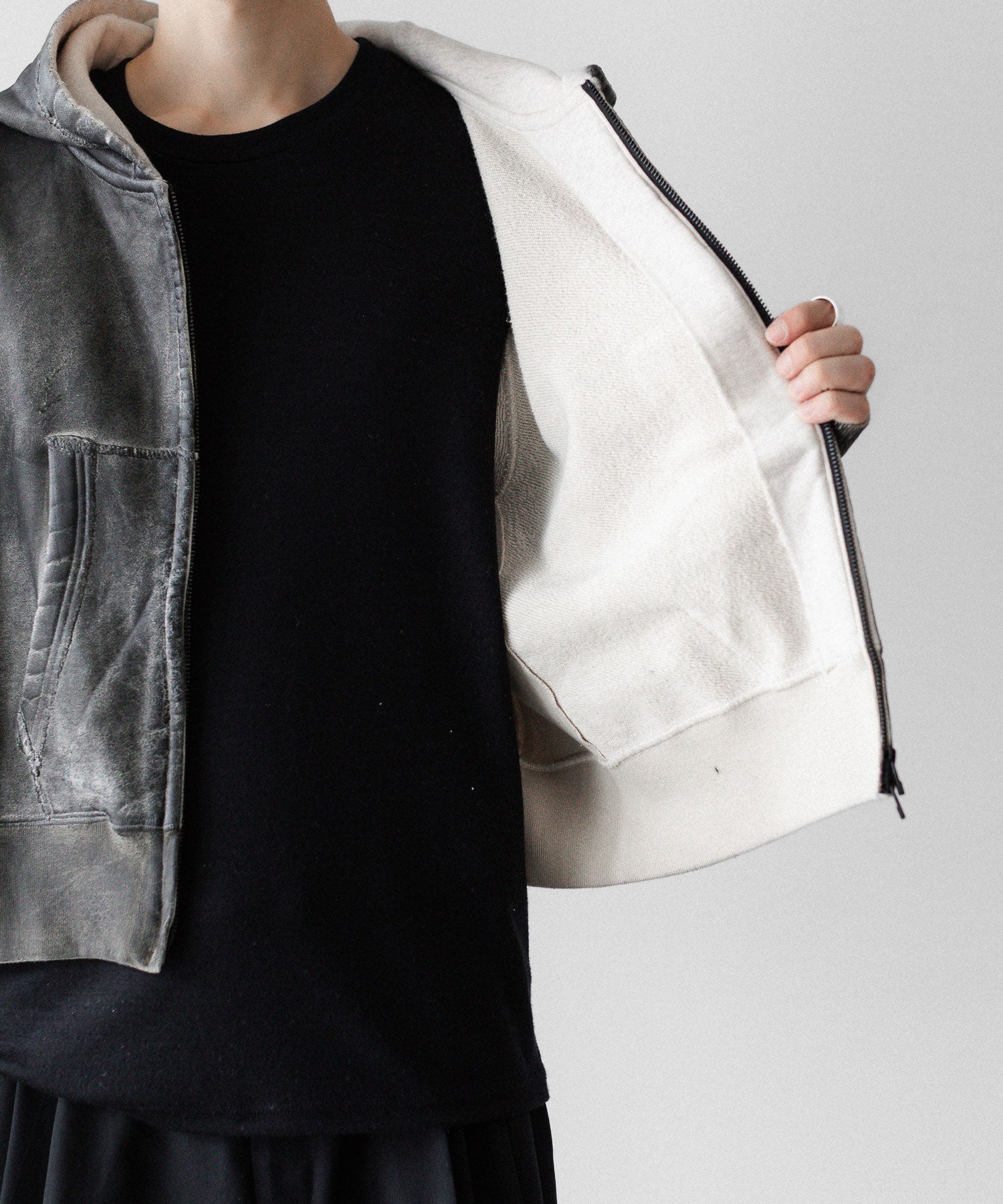 SUBLATIONS サブレーションズのCRACKING COATED PARKAのWHITE BASE 公式通販サイトsession福岡セレクトショップ