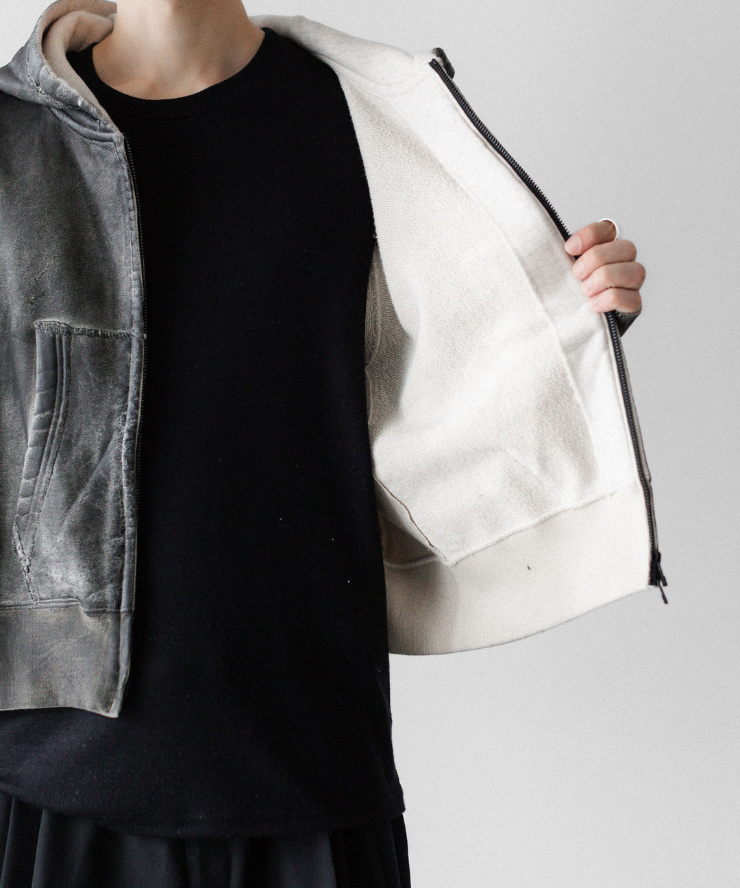 SUBLATIONS サブレーションズのCRACKING COATED PARKAのWHITE BASE 公式通販サイトsession福岡セレクトショップ