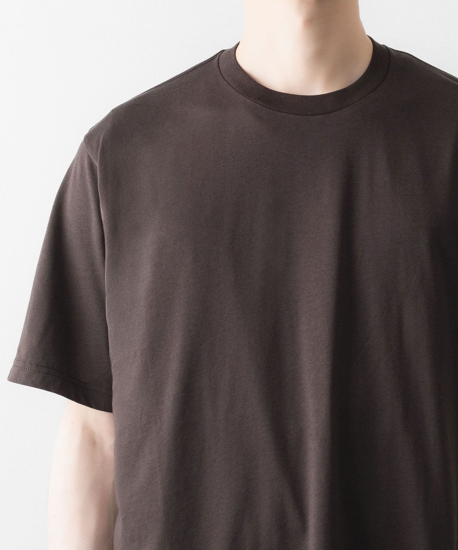ssstein シュタイン　2026ss Tシャツ　ブラウン M ssstein / シュタイン】SUVIN COTTON BASIC TEE - DARK BROWN | 公式